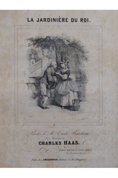 HAAS Charles La Jardinière du Roi Chant Piano ca1840