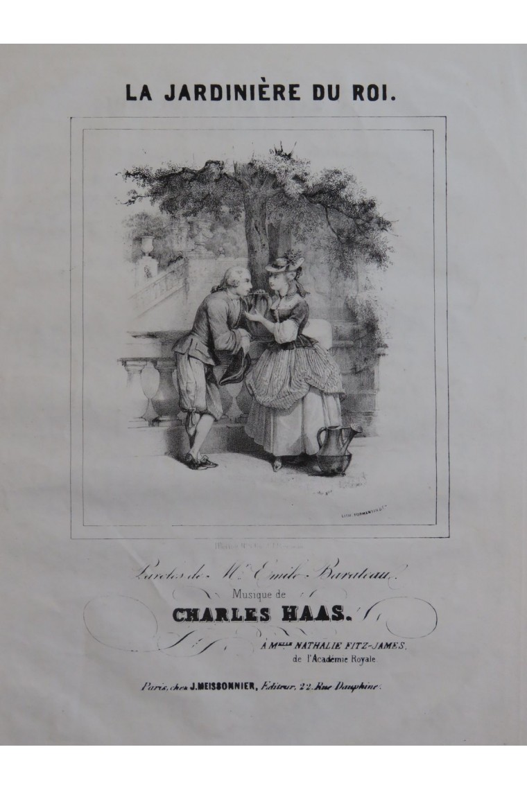 HAAS Charles La Jardinière du Roi Chant Piano ca1840